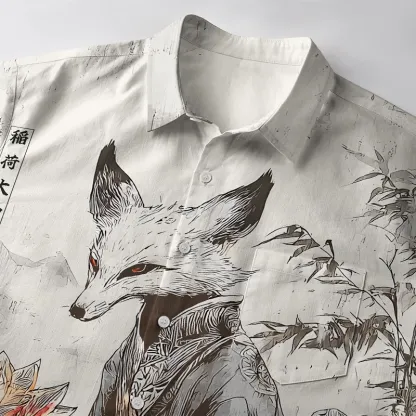 Tokyo-Tiger Guardian Of The Lotus Realm Button-up Shirt