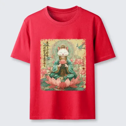 Tokyo-Tiger Lotus Whisper Cat:Calm Reflections Classic T-Shirt