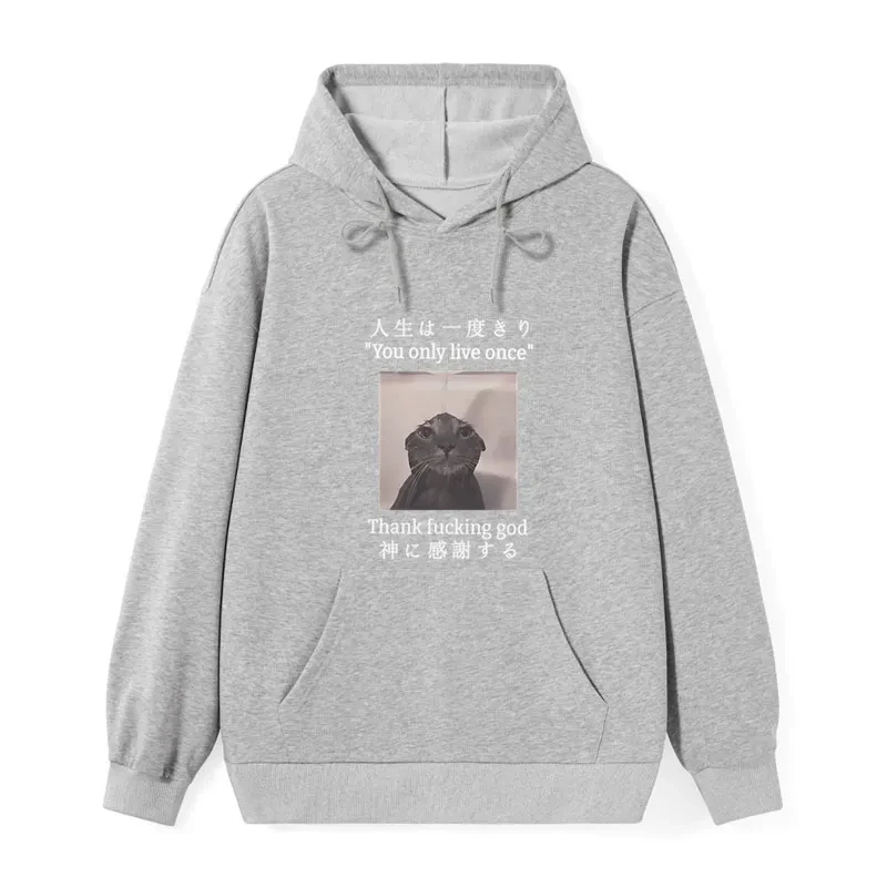 Tokyo-Tiger Funny Melancholy Cat Classic Hoodie