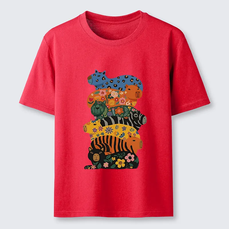 Tokyo-Tiger Cute Colorful Capybaras Classic T-Shirt