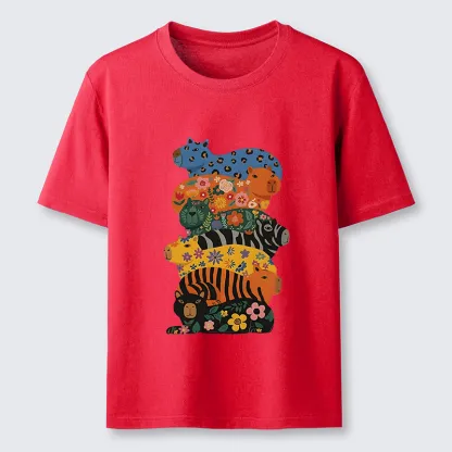 Tokyo-Tiger Cute Colorful Capybaras Classic T-Shirt