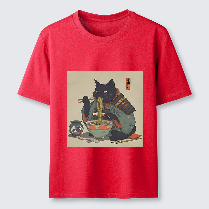 Tokyo-Tiger Cat Warrior Eating Ramen Classic T-Shirt
