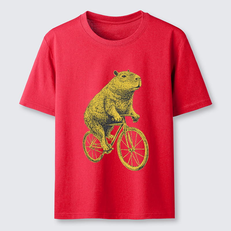 Tokyo-Tiger Funny Capybara On A Bike Classic T-Shirt