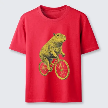 Tokyo-Tiger Funny Capybara On A Bike Classic T-Shirt