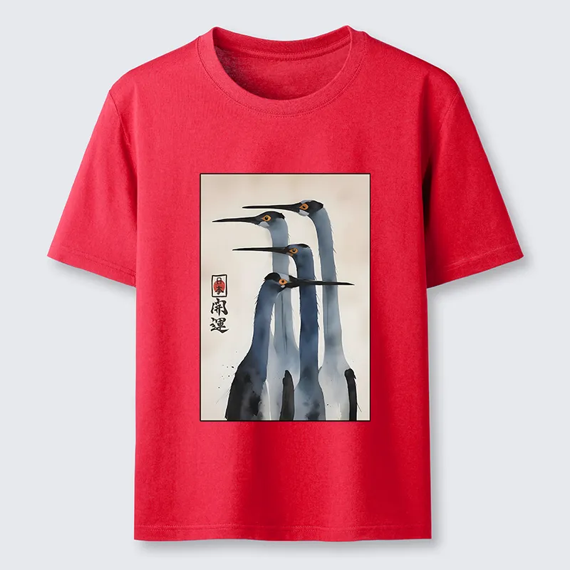 Tokyo-Tiger Retro Sandhill Crane Classic T-Shirt