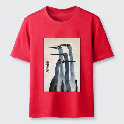 Tokyo-Tiger Retro Sandhill Crane Classic T-Shirt