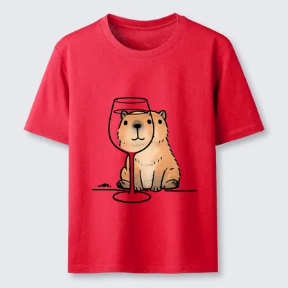 Tokyo-Tiger Capybara With A Glass Classic T-Shirt