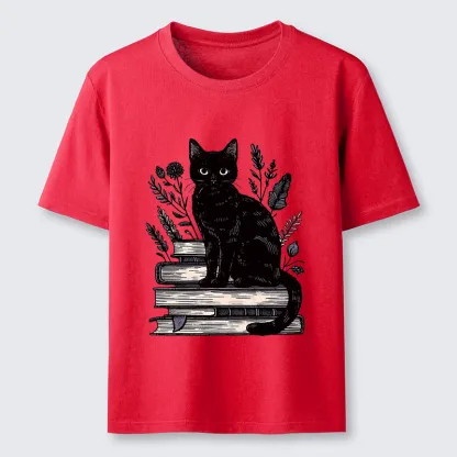 Tokyo-Tiger Books And Cats Classic T-Shirt