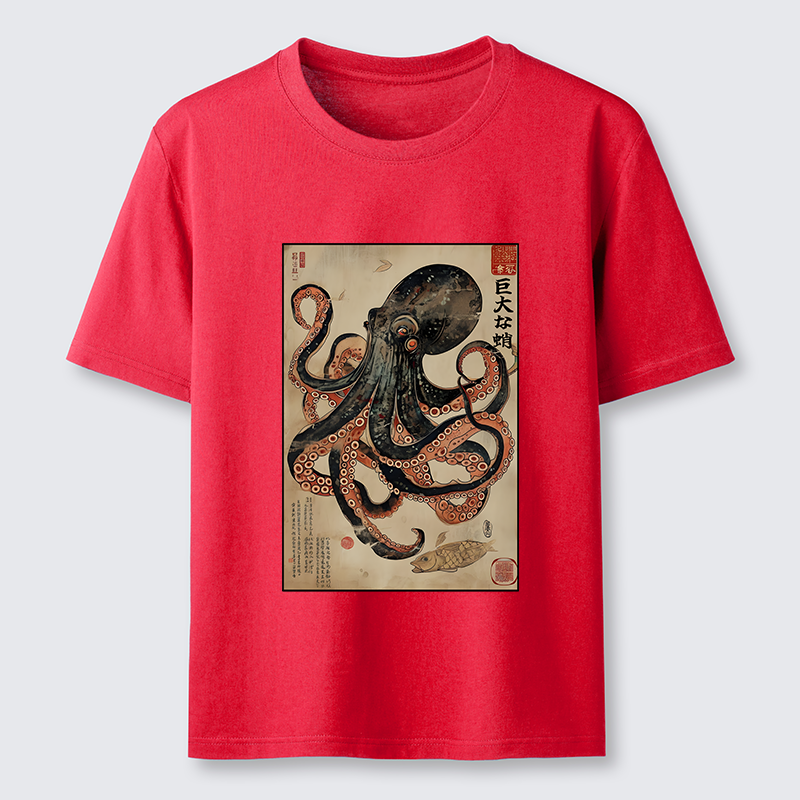Tokyo-Tiger Retro Octopus Painting Classic T-Shirt