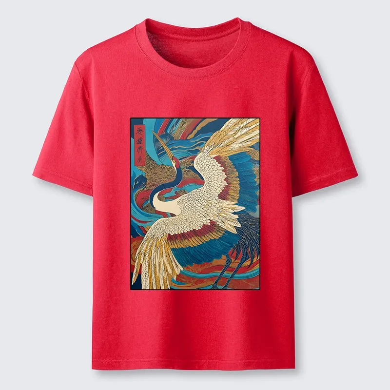 Tokyo-Tiger Retro And Gorgeous Crane Classic T-Shirt