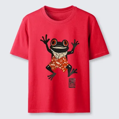 Tokyo-Tiger Japanese Happy Frog Ukiyoe Classic T-Shirt