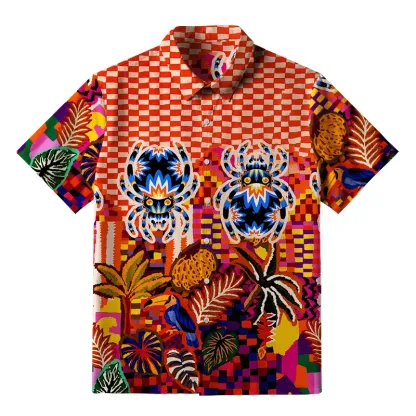 Tokyo-Tiger Spiders In The Rainforest Button-up Shirt