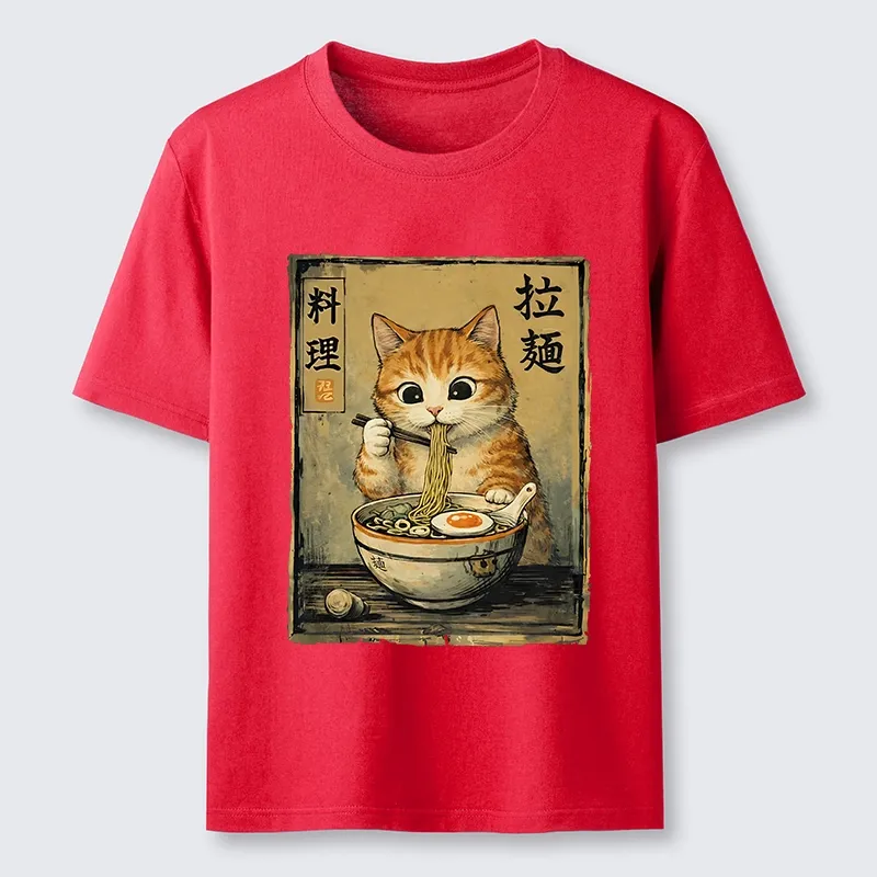 Tokyo-Tiger Retro Ginger Cat Ramen Classic T-Shirt