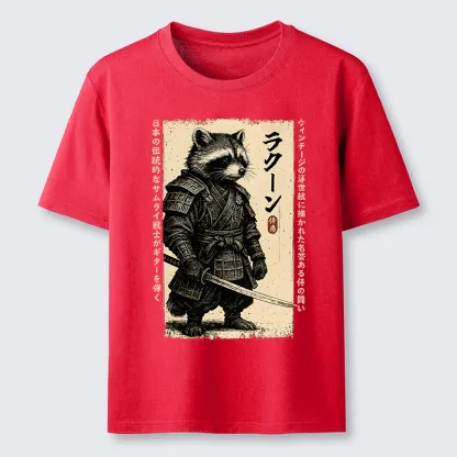 Tokyo-Tiger Raccoon Japanese Samurai Classic T-Shirt
