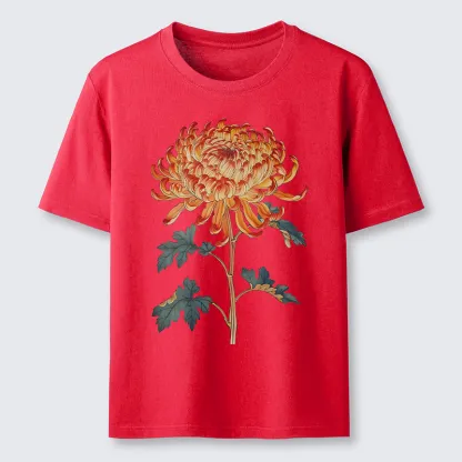 Tokyo-Tiger Japanese Chrysanthemum Flower Classic T-Shirt