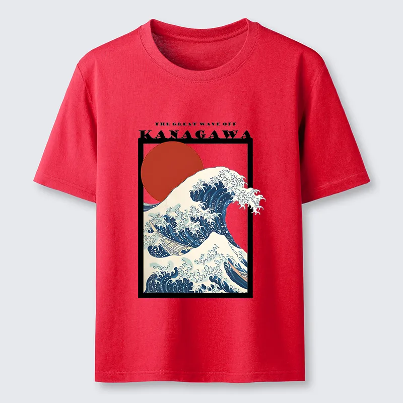 Tokyo-Tiger Minimalist Ukiyo-e Waves Classic T-Shirt