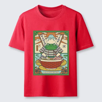 Tokyo-Tiger Frog Samurai Eating Ramen Classic T-Shirt