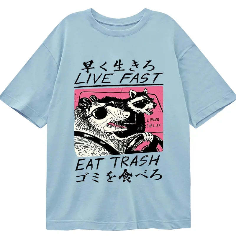 Tokyo-Tiger Live Fast Eat Trash Classic T-Shirt