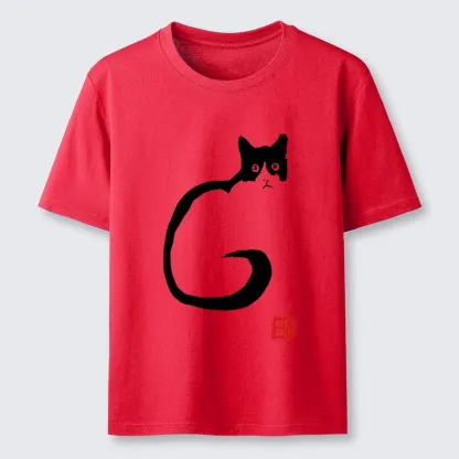Tokyo-Tiger Calm Cat In Simple Lines Classic T-Shirt