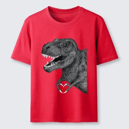 Tokyo-Tiger Dinosaur Making A Heart Shape Classic T-Shirt