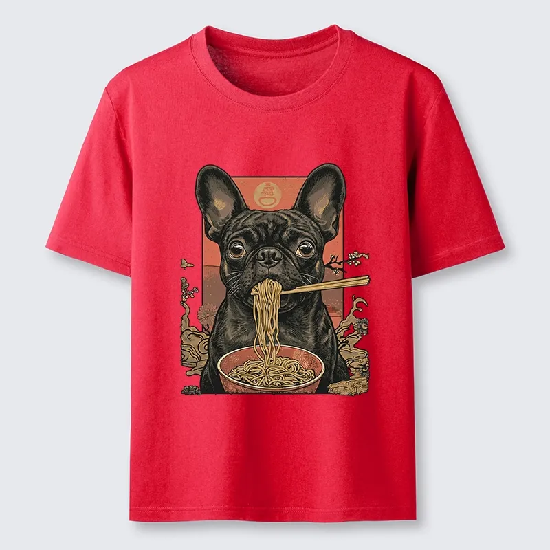 Tokyo-Tiger Vintage Style Dog And Ramen Art Classic T-Shirt