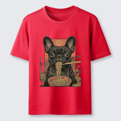Tokyo-Tiger Vintage Style Dog And Ramen Art Classic T-Shirt