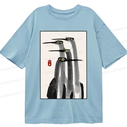 Tokyo-Tiger Japanese Crane Poster Classic T-Shirt