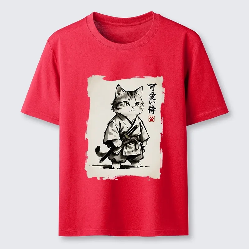 Tokyo-Tiger Japanese Samurai Cat Illustration Classic T-Shirt