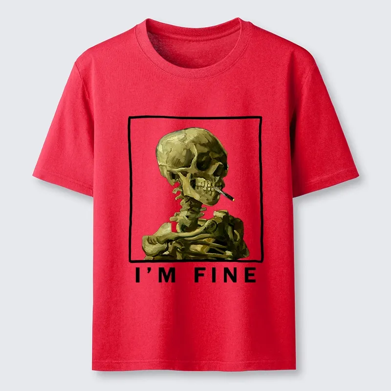 Tokyo-Tiger Skeleton Says Im Fine Classic T-Shirt
