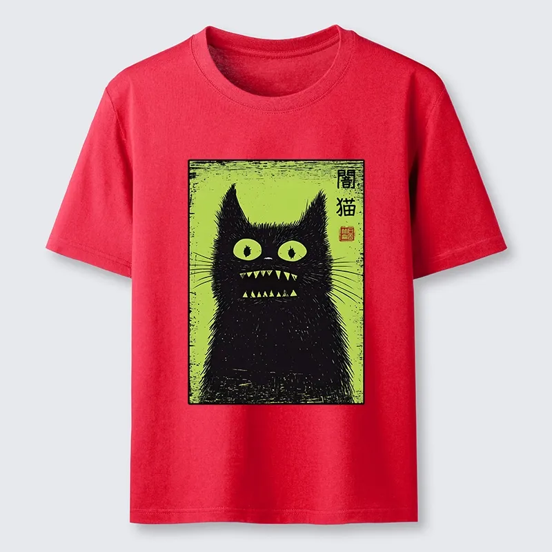 Tokyo-Tiger Spooky Black Cat Japanese Classic T-Shirt