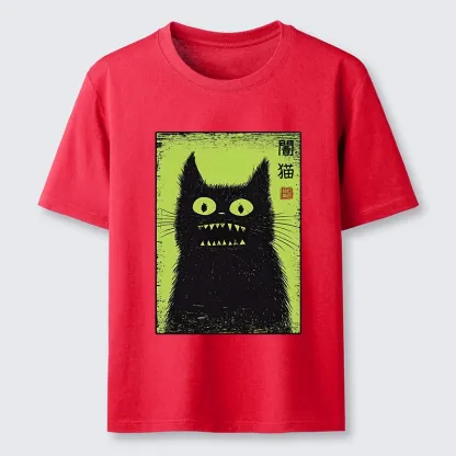 Tokyo-Tiger Spooky Black Cat Japanese Classic T-Shirt