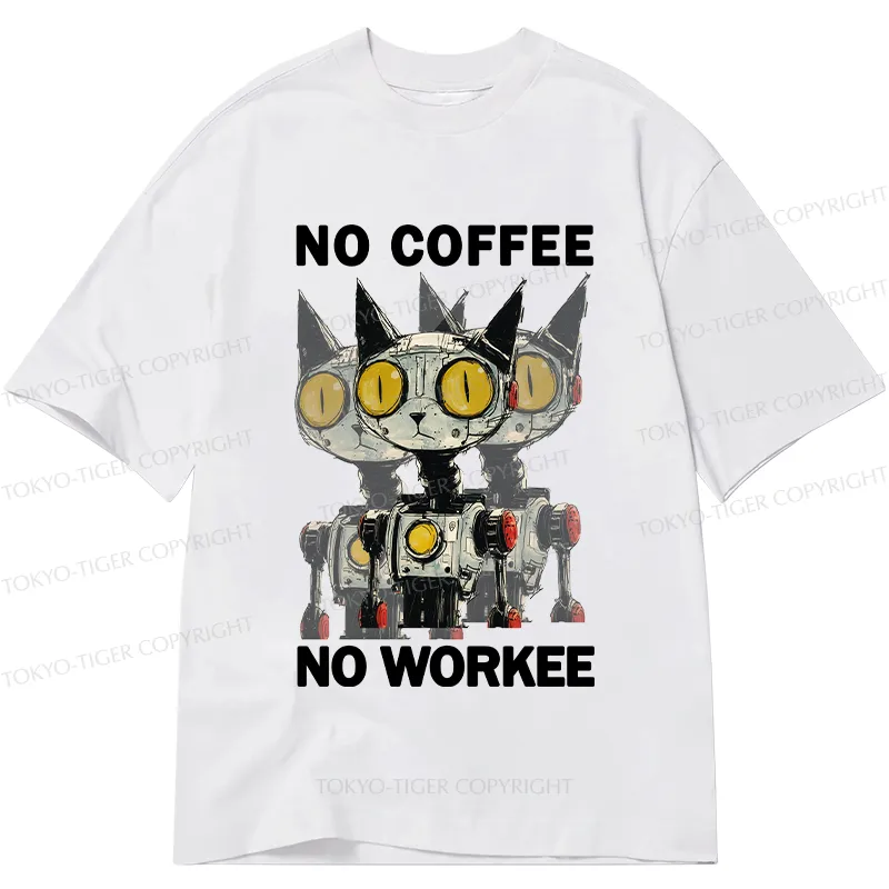 Tokyo-Tiger No Coffee No Workee Classic T-Shirt
