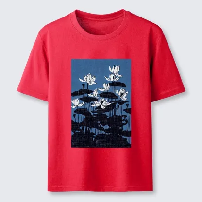Tokyo-Tiger Blue Lotus Japanese Art Classic T-Shirt