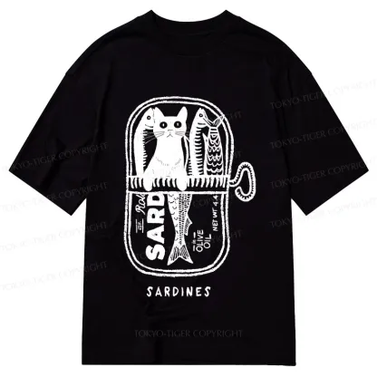 Tokyo-Tiger Cat Hiding In A Sardine Can Classic T-Shirt