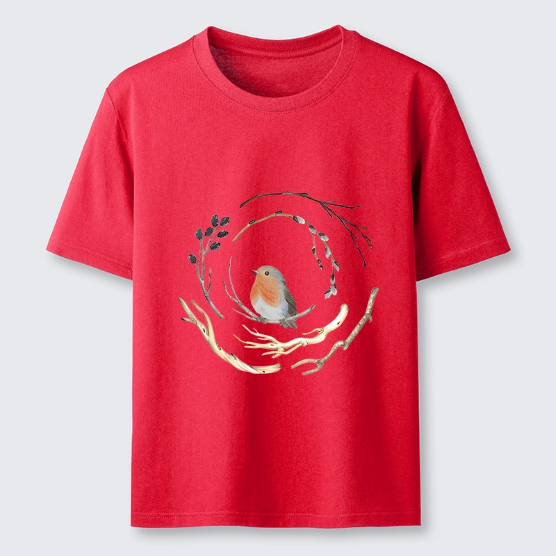 Tokyo-Tiger Cute Robin On Branch Classic T-Shirt