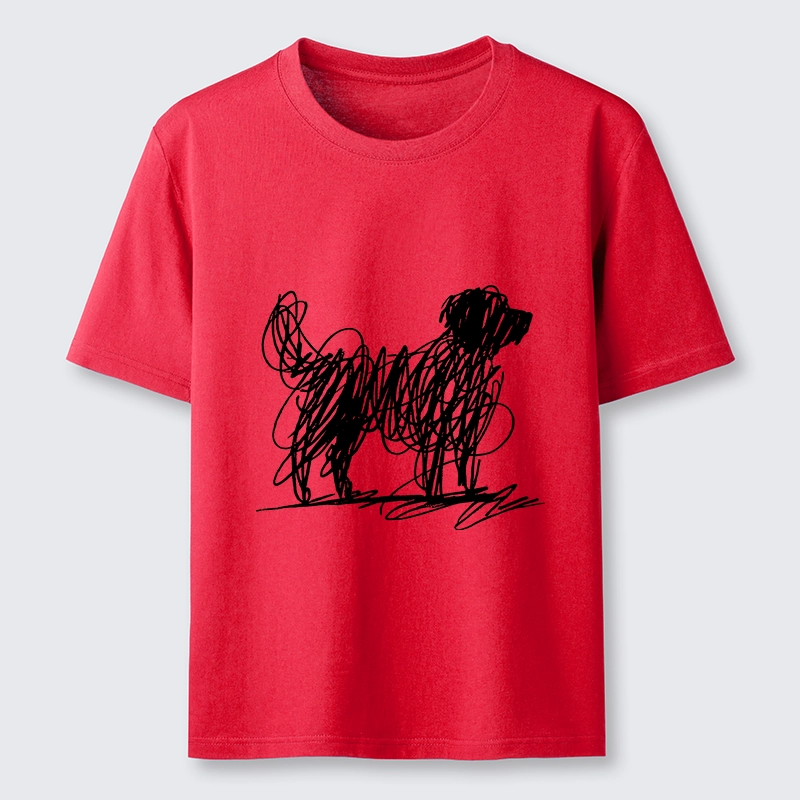 Tokyo-Tiger Scribble Dog Art Funny Vibe Classic T-Shirt