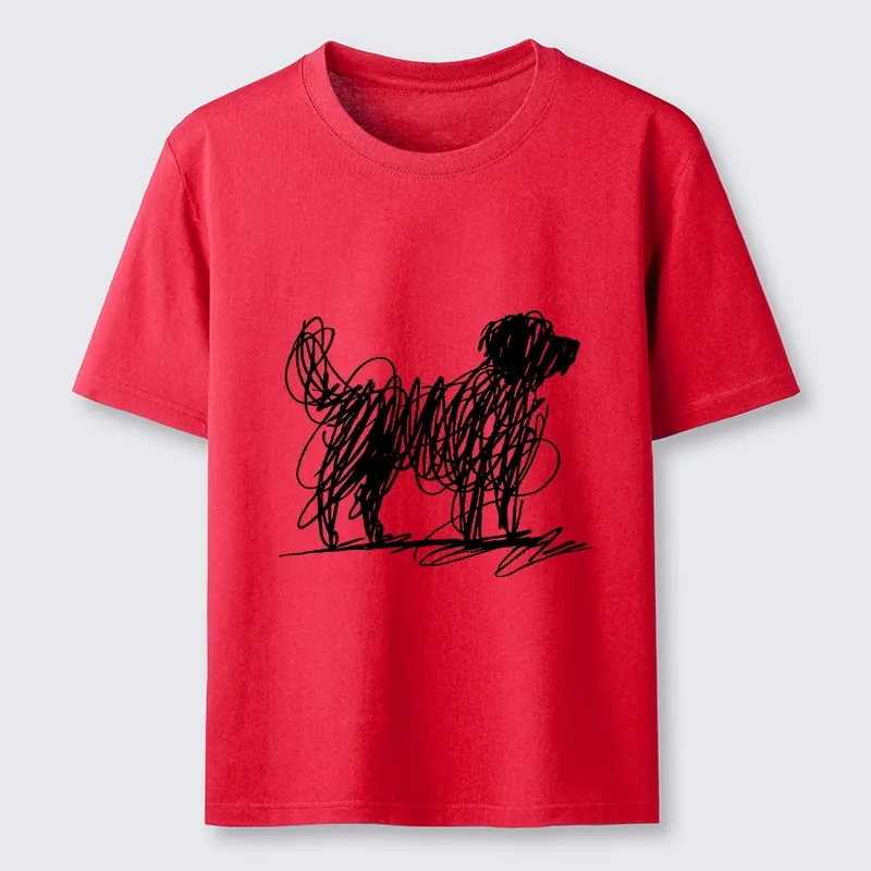 Tokyo-Tiger Scribble Dog Art Funny Vibe Classic T-Shirt