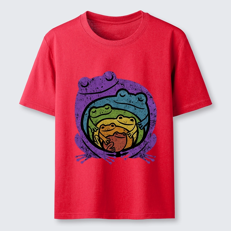 Tokyo-Tiger Rainbow Frogs Hugging Classic T-Shirt