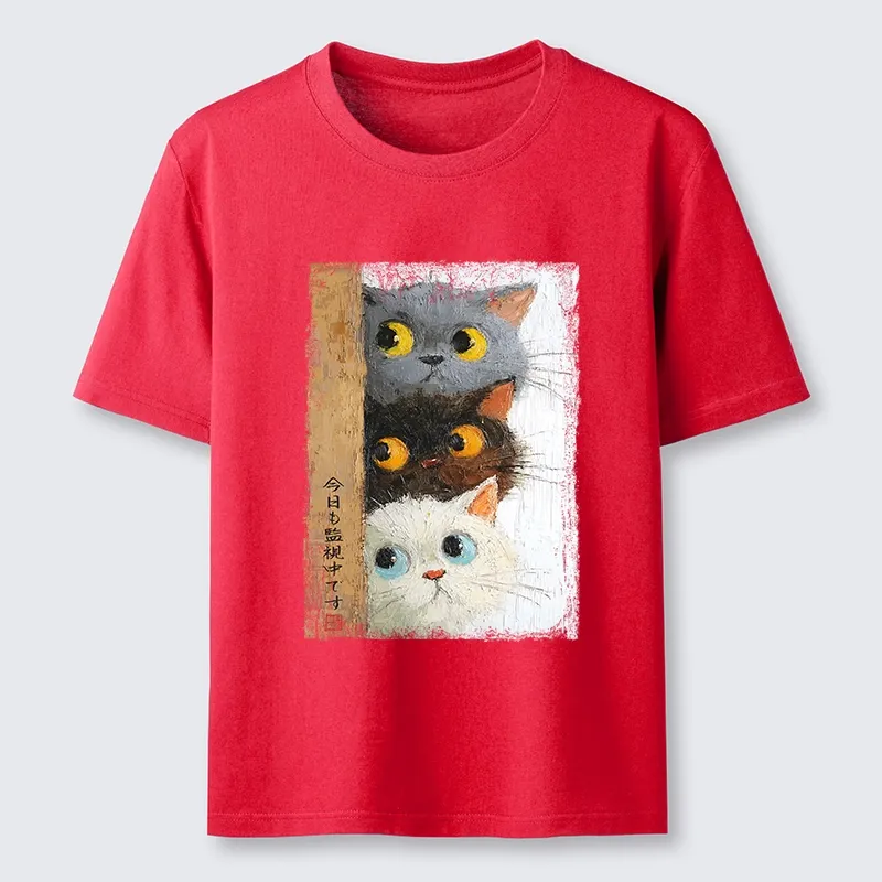 Tokyo-Tiger Three Cute Cats Watch You Classic T-Shirt