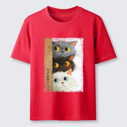 Tokyo-Tiger Three Cute Cats Watch You Classic T-Shirt