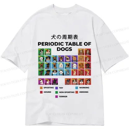 Tokyo-Tiger Periodic Table Of Dogs Classic T-Shirt