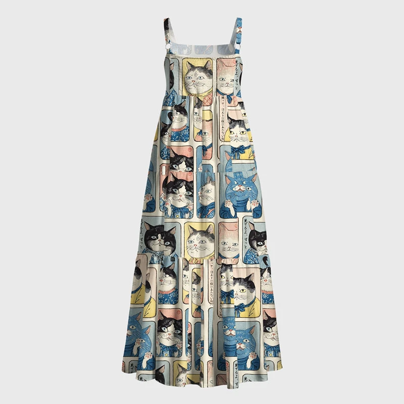 Tokyo-Tiger Many Cats Are Watching You Maxi Dress