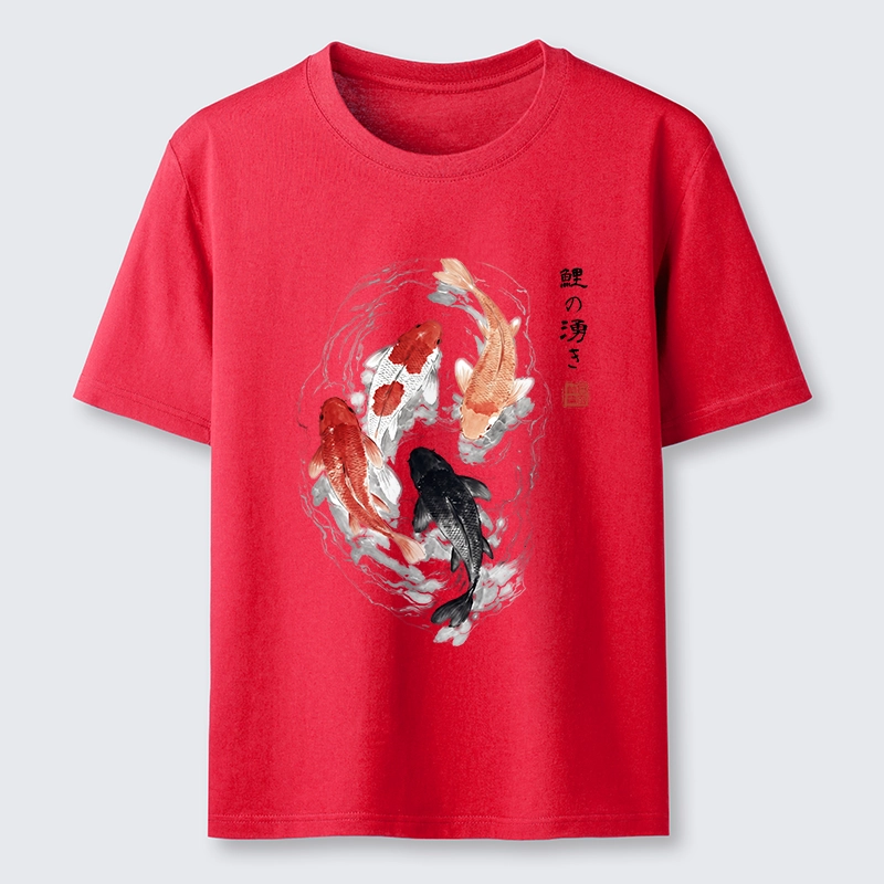 Tokyo-Tiger Koi Fish Flow In Traditional Ink Style Classic T-Shirt
