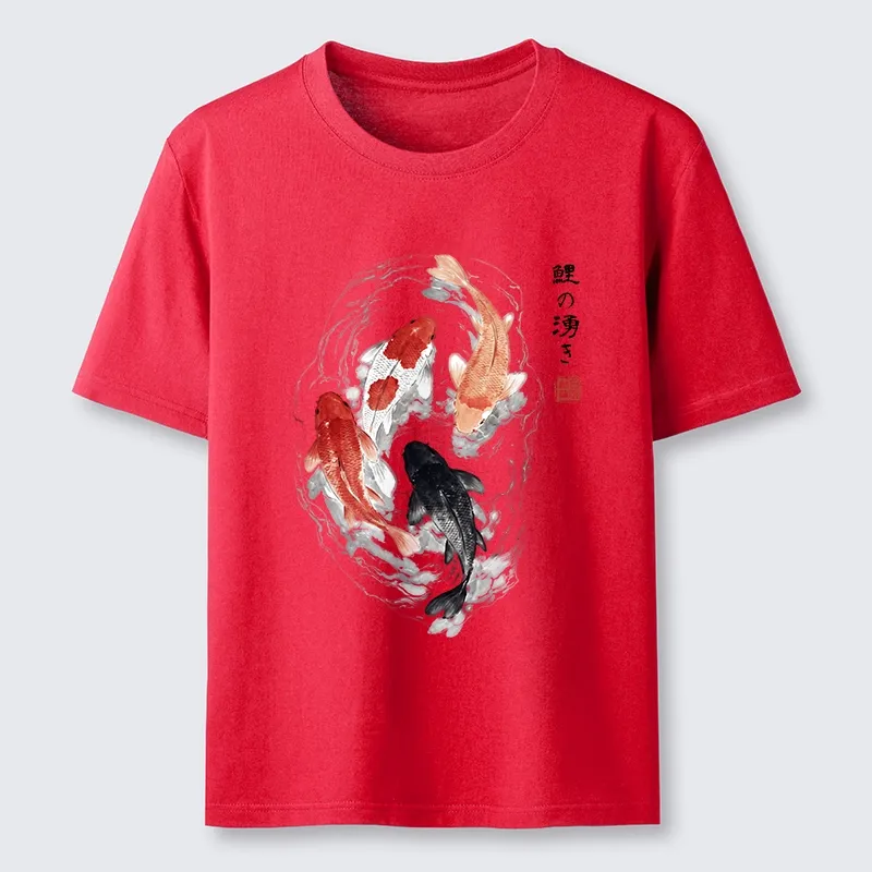 Tokyo-Tiger Koi Fish Flow In Traditional Ink Style Classic T-Shirt