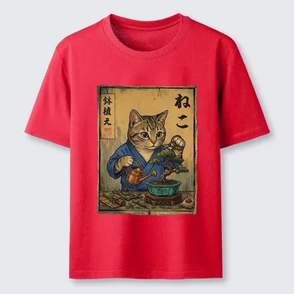 Tokyo-Tiger Cat Mastering Bonsai Art Classic T-Shirt