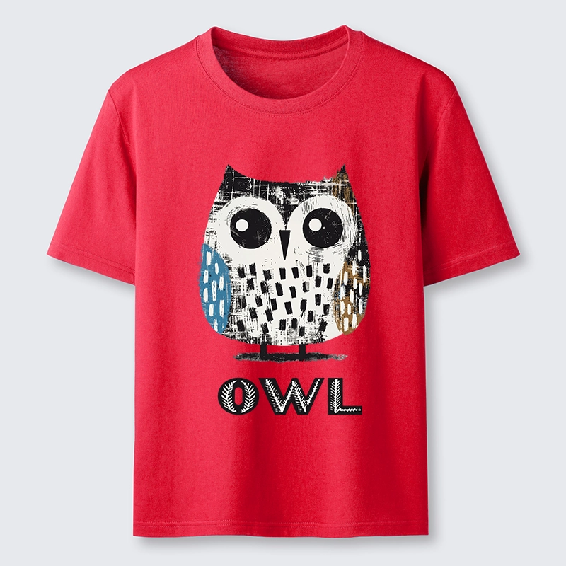 Tokyo-Tiger Minimalist Owl Illustration Print Classic T-Shirt