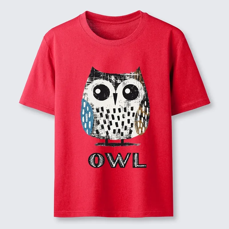 Tokyo-Tiger Minimalist Owl Illustration Print Classic T-Shirt