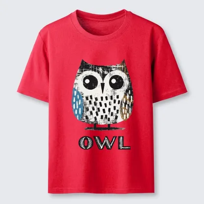 Tokyo-Tiger Minimalist Owl Illustration Print Classic T-Shirt
