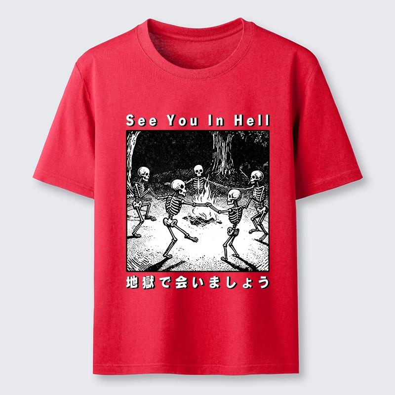 Tokyo-Tiger Funny Skeleton Hell Party Classic T-Shirt