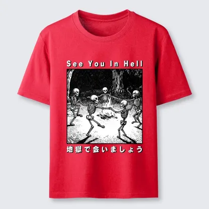 Tokyo-Tiger Funny Skeleton Hell Party Classic T-Shirt